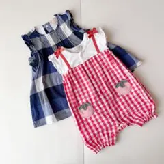【petit main】ロンパース　2wayオール　70cm 2枚セット