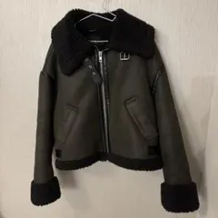 Zara ザラ アウター ライダースジャケット カーキー