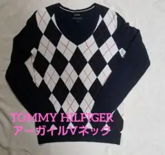 TOMMY HILFIGER・トミーヒルフィガー・アーガイル・Vネック