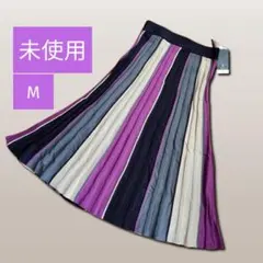 未使用　Rag Out　ニットスカート　М　ストライプ
