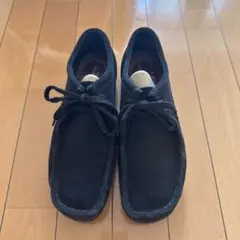 クラークスclarks ワラビー 黒　スエード　7 1/2