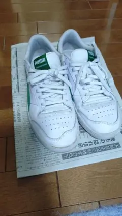 PUMA ホワイト グリーン スニーカー
