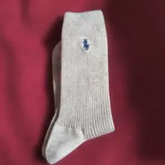 Polo Ralph Lauren グレーリブソックス