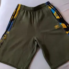 adidas オリーブグリーン ショートパンツ L迷彩がらメンズ