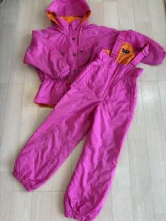 美品　ジャパーナ　ポイントスクエア　スキーウェア上下セット　130 ピンク