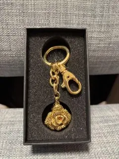ゴールド バラチャーム キーホルダー
