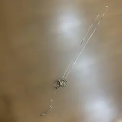 シルバーカラー ダブルリング ネックレス