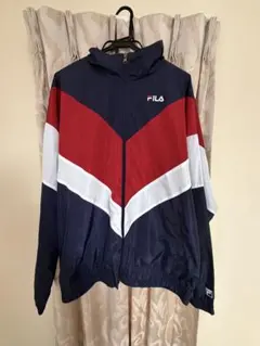 FILA ナイロンジャケット トリコロールカラー M
