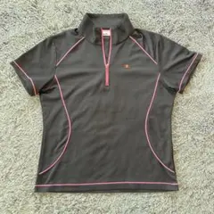 ellesse エレッセ ハーフジップ スポーツウェア 黒 ピンク レディースのサムネイル