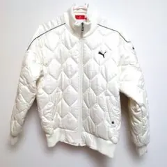 PUMA ホワイト キルティングジャケット