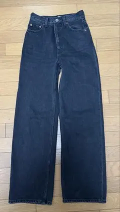 MOUSSY HW 90S BLK STRAIGHT