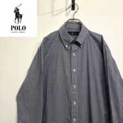 超人気❗️ラルフローレン　ワンポイントロゴシャツ　M 90s刺繍古着希少レア長袖