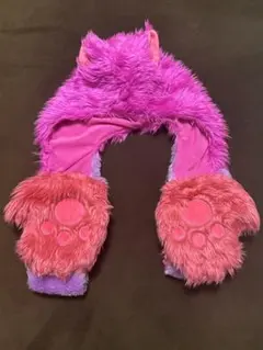 チェシャ猫　ディズニー マフラーキャップ　ファンキャップ