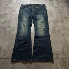 EDWIN 503 archive flare damage denim y2k