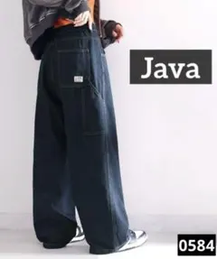 0584 Java メンズライクペインターツイル&ルーズデニムパンツ