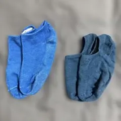 【中古・訳あり】レディース 青と濃紺のソックス2足セット