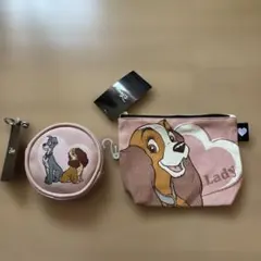 新品 わんわん物語 レディ＆トランプ ポーチセット ディズニー