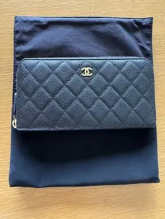 CHANEL マトラッセキャビアスキン 長財布 ラウンドファスナー　ブラックのサムネイル