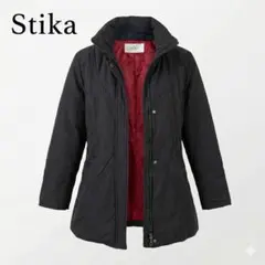 【美品】Stika ステカ ダウンジャケット 13 ブラック 赤裏地 上品