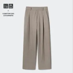 ブラッシュドジャージーワイドパンツ ユニクロ