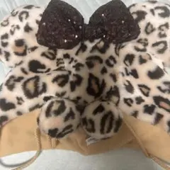 ディズニー ファンキャップ ヒョウ柄 ブラウン