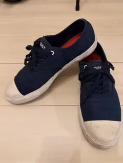 LACOSTE ネイビー キャンバス スニーカーのサムネイル
