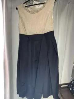 フォーマルドレス ベージュと黒