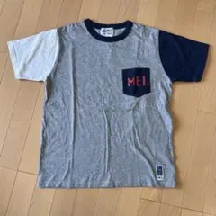 美品 MEI エムイーアイ Tシャツ ポケット付き グレー M
