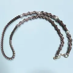 パラコード　スマホショルダーストラップ【ココア×トレンチベージュ】（120cm）