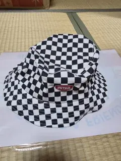 バケットハット チェッカーフラッグ柄