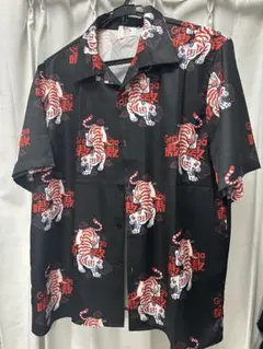 チュウカタベタイ × tomowaka コラボシャツ 総柄 M
