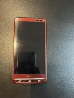 【ジャンク】BASIO スマートフォン 本体 レッド