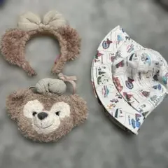 ディズニー　シェリーメイ　カチューシャ&首掛けポシェット　ハット