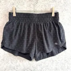 【美品】ギャップ ランニング ショートパンツ インナー一体型 XS ドット柄 黒のサムネイル