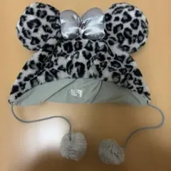 ミニー ファンキャップ ヒョウ柄 グレー