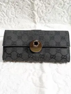GUCCI グッチ 長財布 GGキャンバスブラック