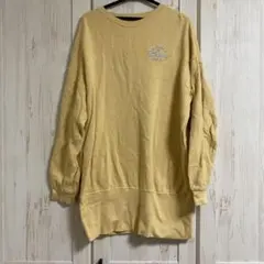 ビラボン　billabong スウェットワンピース　M イエロー　黄色　サーフ