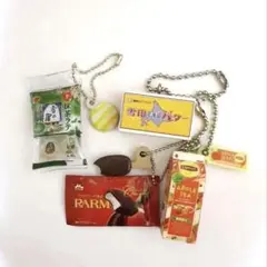 ミニチュア フード 4点セット キーホルダー付き
