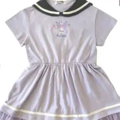 新品　Kuromi クロミ　セーラーカラー 半袖 ワンピース120のサムネイル