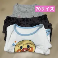 半袖 タンクトップ ロンパース 70 男の子 セット JAM アンパンマン