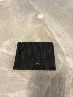 Dior ブラック レザー マネークリップ