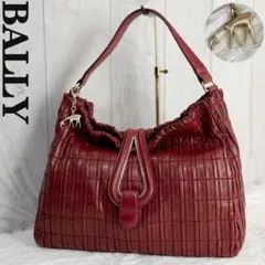 希少♡鹿チャーム♡ギャザー♡BALLY バリー レザー ショルダーバッグ
