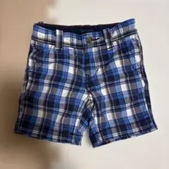 トミーヒルフィガー　キッズ　半ズボン 2T 90cm ブルー　チェック　男の子