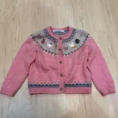 familiar ピンク カーディガン 90cm