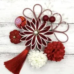 髪飾り　A 4348 Yokomo様　つまみ細工　成人式　卒業式　結婚式