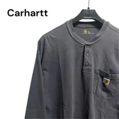 Carhartt カーハート ヘンリーネック ロンT フェード黒 M