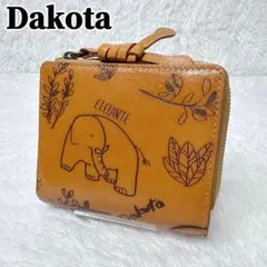 希少✨ Dakota ダコタ 二つ折り財布 アニマル L字ファスナー ゾウのサムネイル