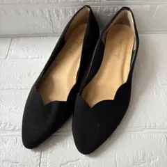 chocolates スエード フラットシューズ ブラック 24cm