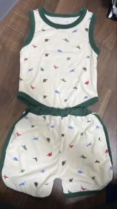 恐竜と車柄ベビーパジャマセット