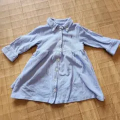 RALPH LAUREN　ライトブルー シャツワンピース　80